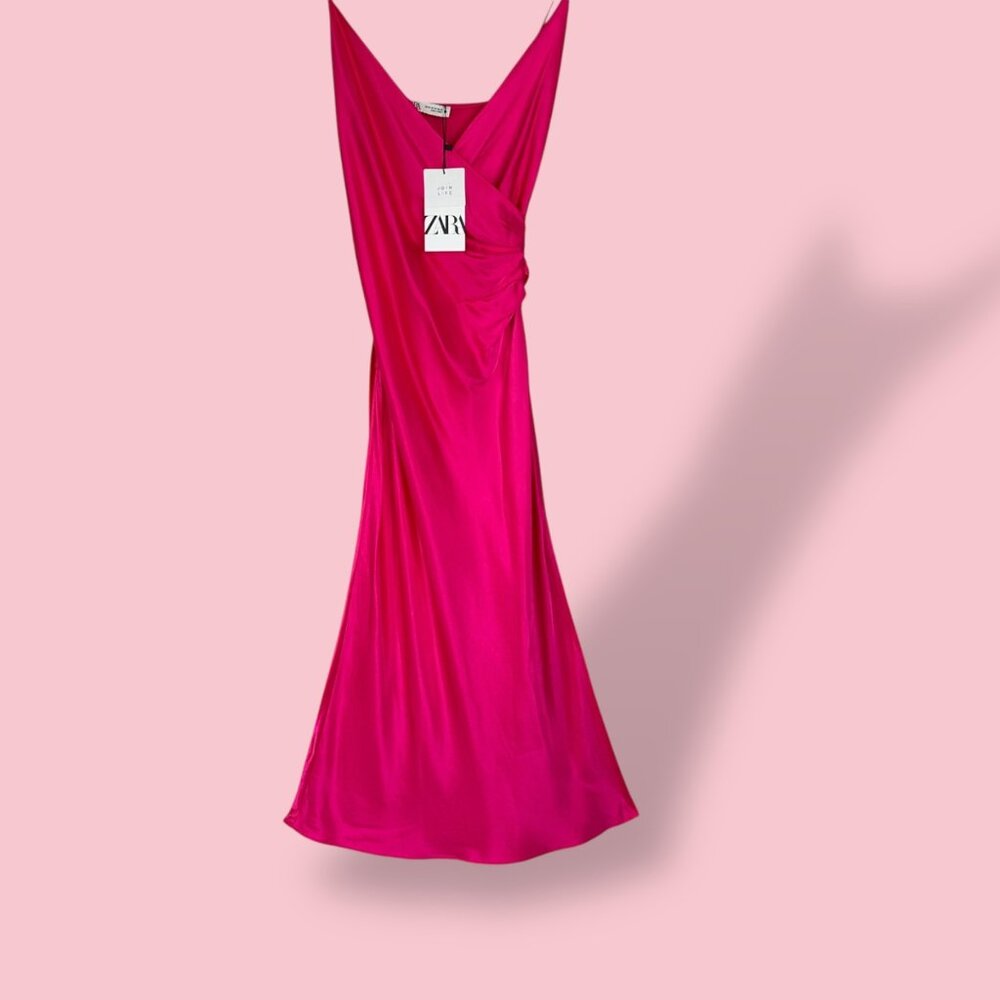 Zara Fuchsia Midi Dress
